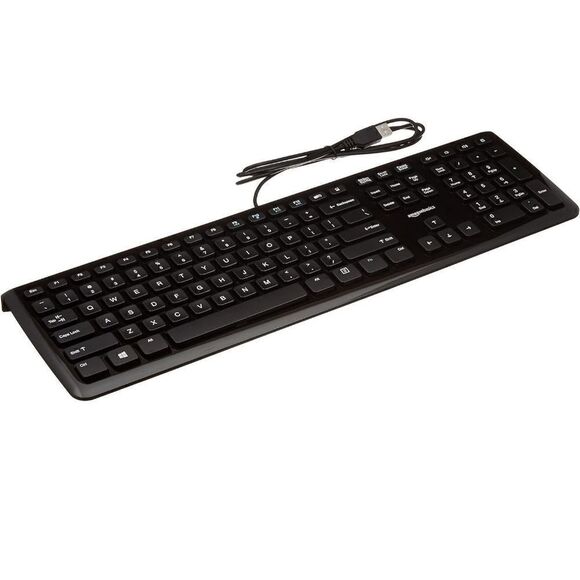 NEW Open Box Amazon Basics Wired Keyboard - Picture 8 of 9